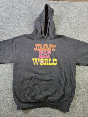 Jimmy Eat World Hoodie Mens M Black A Praise Chorus Lyrics Band Pullover